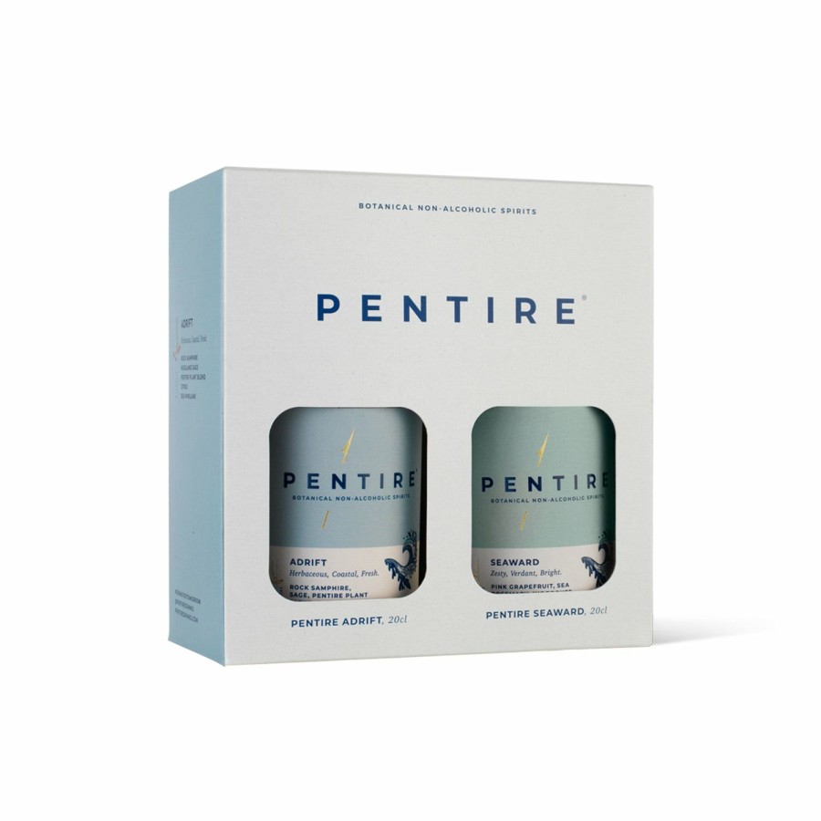 Non-Alcoholic Spirits No and Low | Pentire Gift Box - Adrift & Seaward Mini Bottles