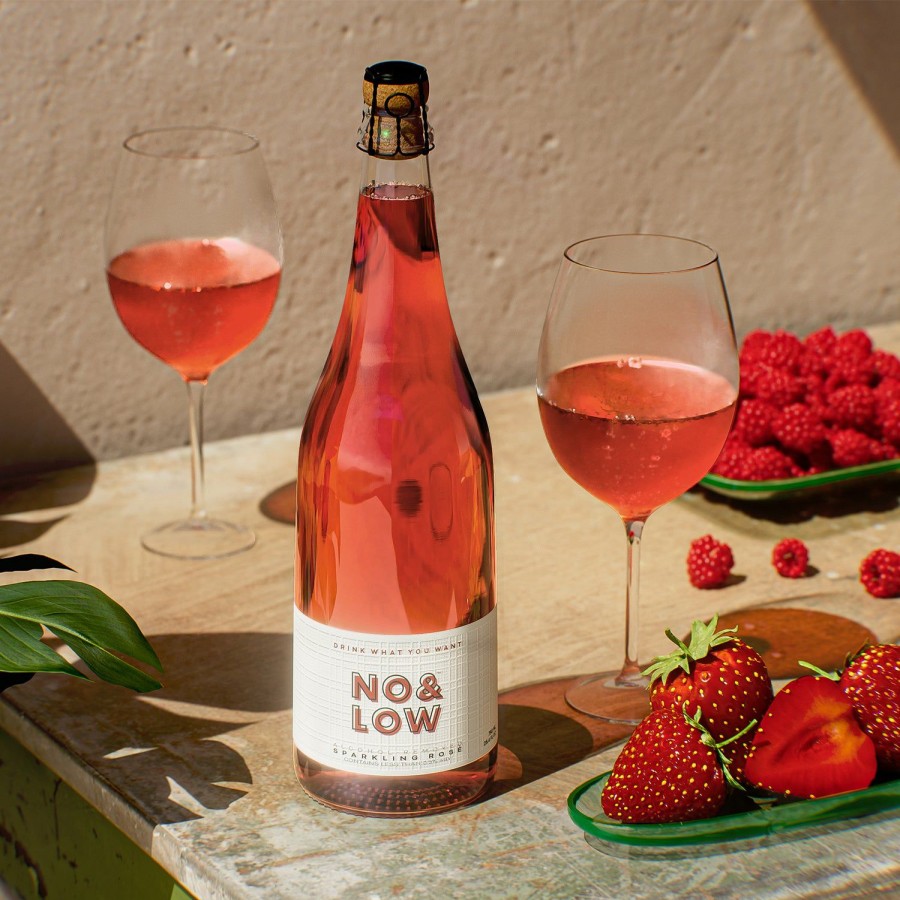 Non-Alcoholic Wines No and Low | No & Low Sparkling Rose - Non-Alcoholic Sparkling Rose Wine